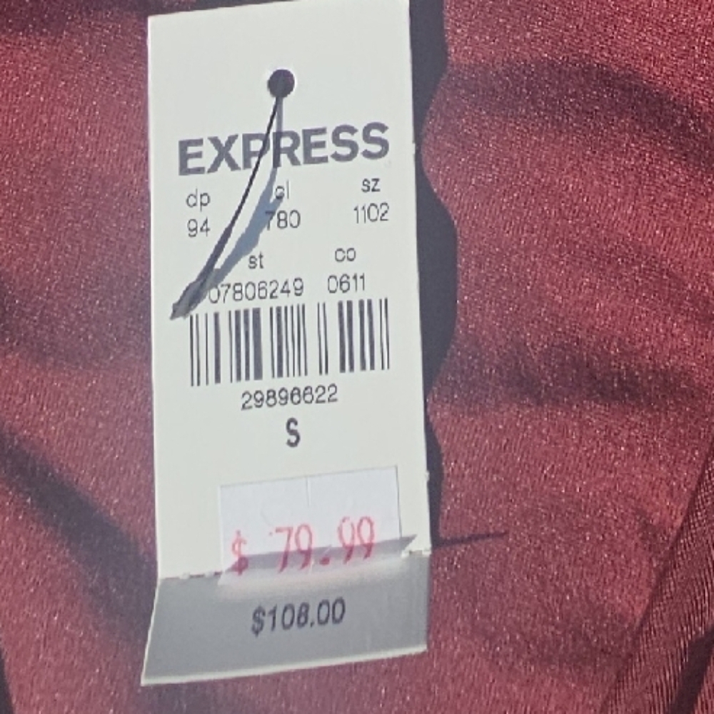 Express Red Ruched Bodycon Dress - Picture 3 of 6